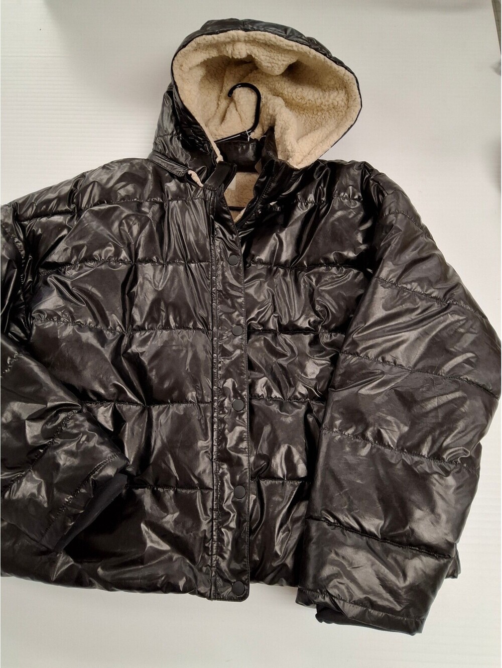 Offline by Aerie Women's Black Puffer Jacket with Sherpa Lining XXL
